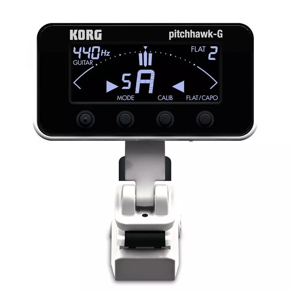Pitchhawk Chromatic Clip On Tuner White