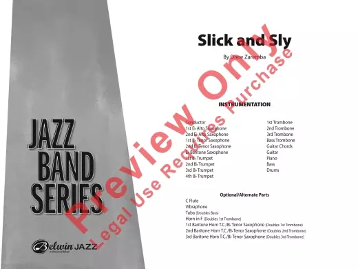 Slick and Sly - Zaremba - Jazz Ensemble - Gr. 3.5