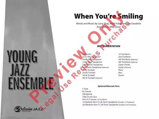 When You\'re Smiling - Shay/Fisher/Goodwin/Dana - Jazz Ensemble - Gr. 2.5