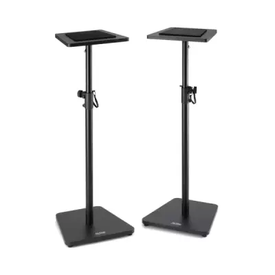 On-Stage Stands - Wood Studio Monitor Stands - Black (Pair)
