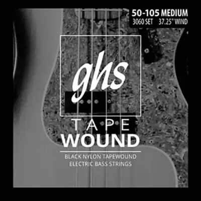 GHS Strings - Tapewound Black Nylon Bass Strings (50-105)