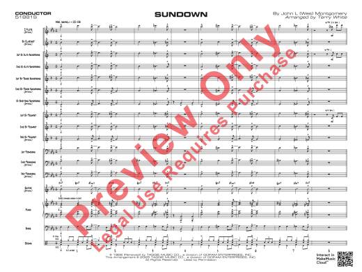 Sundown - Montgomery/White - Jazz Ensemble - Gr. 1.5