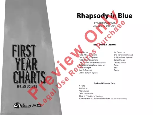 Rhapsody in Blue - Gershwin/Story - Jazz Ensemble - Gr. 1