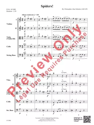 Spiders! - Schmitz - String Orchestra - Gr. 2.5