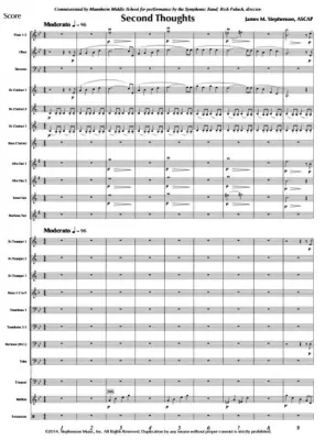 Second Thoughts - Stephenson - Wind Ensemble - Gr. 2.5