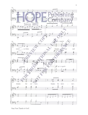 Sing Your Thanks To God - Larson - Choral Octavo - SATB
