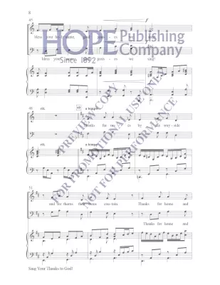 Sing Your Thanks To God - Larson - Choral Octavo - SATB