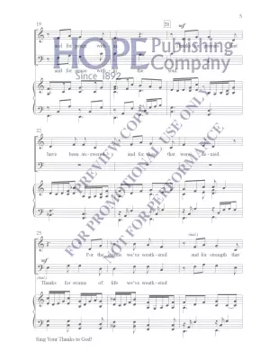 Sing Your Thanks To God - Larson - Choral Octavo - SATB