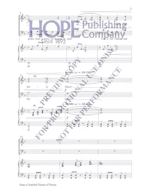 Sing a Grateful Hymn of Praise - Raney - Choral Octavo - SATB
