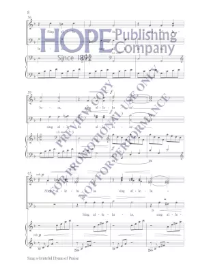 Sing a Grateful Hymn of Praise - Raney - Choral Octavo - SATB