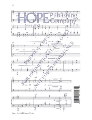 Sing a Grateful Hymn of Praise - Raney - Choral Octavo - SATB