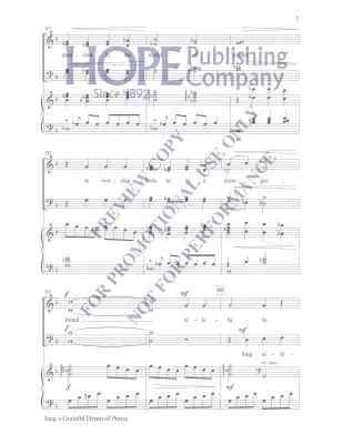 Sing a Grateful Hymn of Praise - Raney - Choral Octavo - SATB
