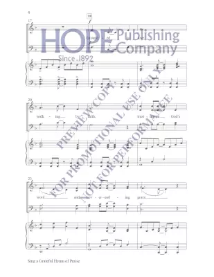 Sing a Grateful Hymn of Praise - Raney - Choral Octavo - SATB