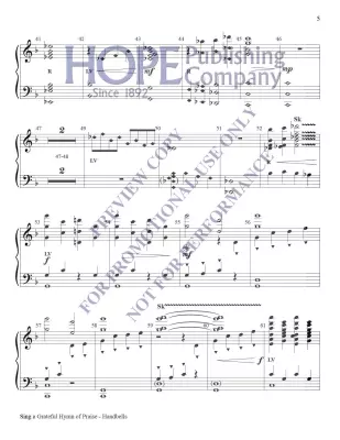 Sing a Grateful Hymn of Praise - Raney - Octavo - Handbell Part