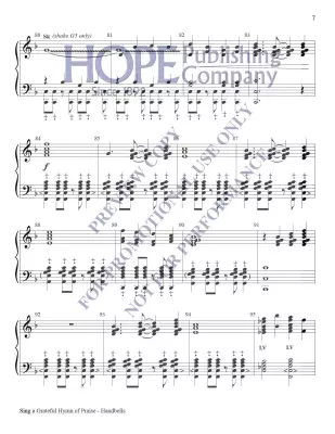 Sing a Grateful Hymn of Praise - Raney - Octavo - Handbell Part