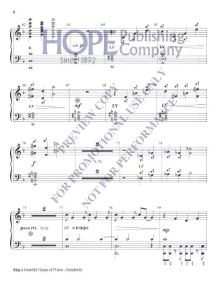 Sing a Grateful Hymn of Praise - Raney - Octavo - Handbell Part
