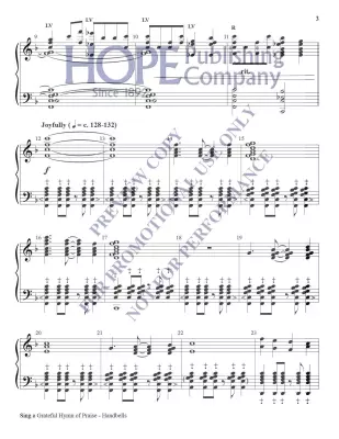 Sing a Grateful Hymn of Praise - Raney - Octavo - Handbell Part