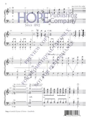 Sing a Grateful Hymn of Praise - Raney - Octavo - Handbell Part