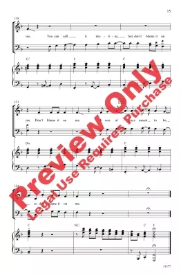 Don\'t Blame It on Me - Buble/Kertes/Silve/Woodford/Zaino - Choral Octavo - SAB Accompanied