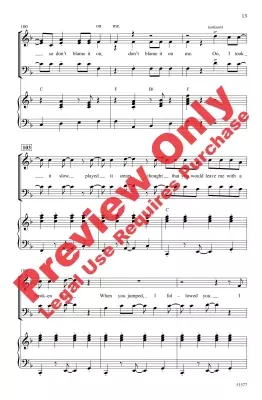 Don\'t Blame It on Me - Buble/Kertes/Silve/Woodford/Zaino - Choral Octavo - SAB Accompanied