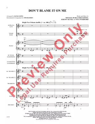 Don\'t Blame It on Me - Buble/Kertes/Silve/Woodford/Zaino - SoundPax