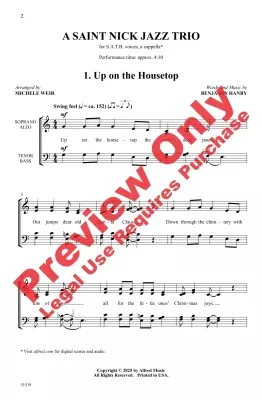 A Saint Nick Jazz Trio - Weir - Choral Octavo - SATB A Cappella