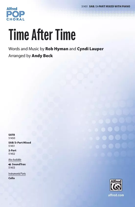 Time After Time - Hyman/Lauper/Beck - Choral Octavo - SAB/3-Part Mixed