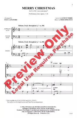 Merry Christmas - Spielman/Langford - Choral Octavo - SATB