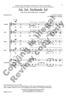 Jul, Jul, Strolande Jul - Nordqvist/Culloton - Choral Octavo - SATB A Cappella