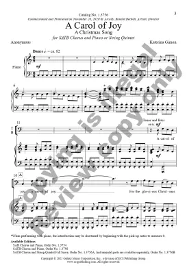 A Carol Of Joy - Gimon - Choral Octavo- SATB Accompanied