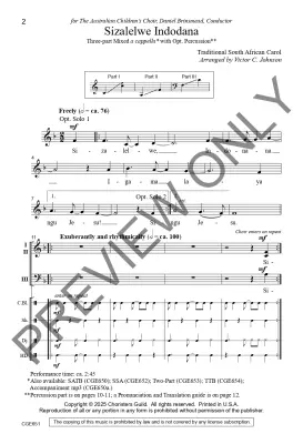 Sizalelwe Indodana - Johnson - Choral Octavo - 3-pt Mixed A Cappella