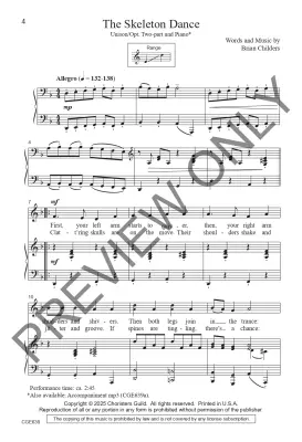 Skeleton Dance - Childers - Choral Octavo - 2-pt Accompanied