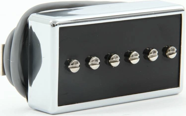 P-94T P-90 Pickup in a Humbucker Case - Black/Chrome