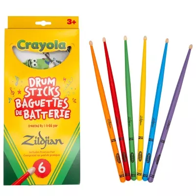 Zildjian x Crayola Kids Drumsticks and Pad
