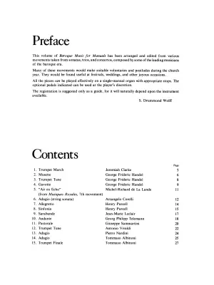 Baroque Music for Manuals, Vol. I - Albinoni/Wolff - Organ - Book