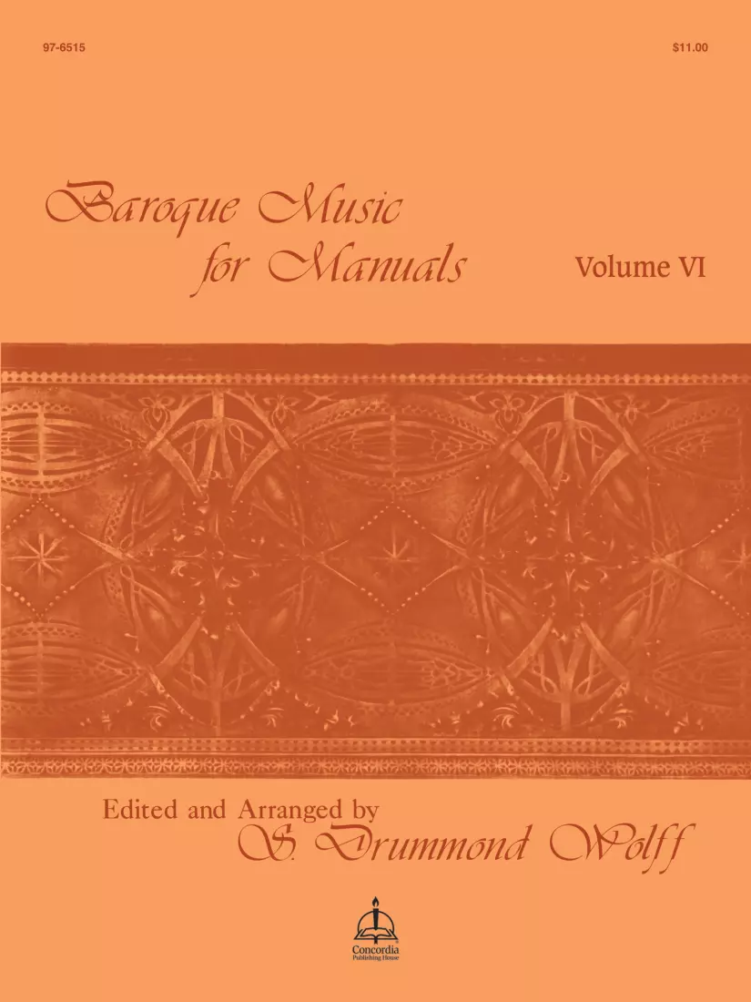 Baroque Music for Manuals, Vol. VI - Albinoni/Wolff - Organ - Book
