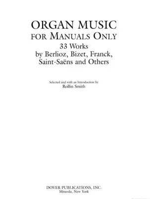 Organ Music For Manuals Only - Smith - Manual Organ - Book