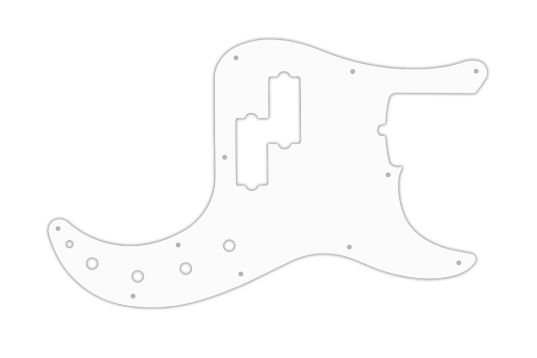 Custom Pickguard for Fender 2019 American Ultra Precision Bass - White
