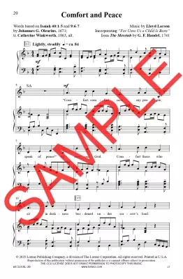Glory to the Newborn King! - Larson - Vocal Score - SAB Accompanied