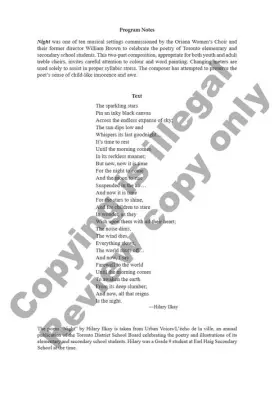 Night - Luengen - Choral Octavo - 2-Pt Accompanied