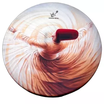 Kiavash Music - Medium DAF Frame Drum with Carrying Bag - Twirling Dervish