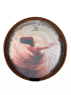 Large DAF Frame Drum with Carrying Bag - Twirling Dervish