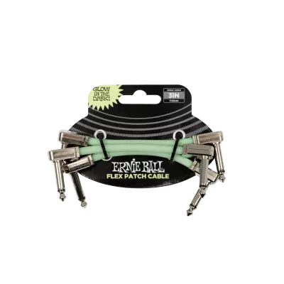 Ernie Ball - Glow-in-the-Dark Flex Patch Cable - 3 (3 Pack)