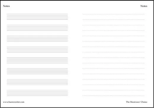 Notes: The Musician\'s Choice - Mini Notebook - Faure Purple