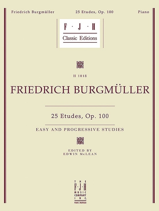 25 Etudes, Op. 100 - Burgmuller - Book - Piano