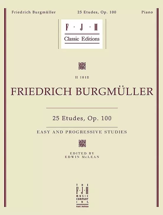25 Etudes, Op. 100 - Burgmuller - Book - Piano