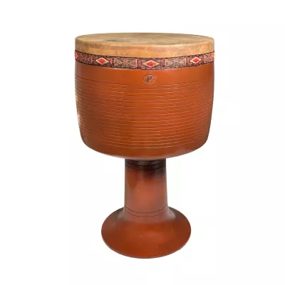 Kiavash Music - Lined Red Stain Tonbak - 27.5 cm
