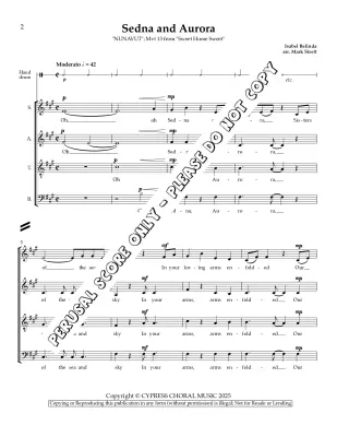 Sedna And Aurora - Belinda/Sirett - Choral Octavo - SATB A Cappella