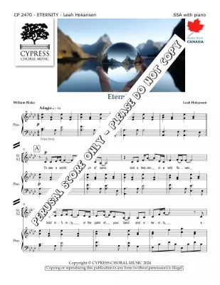 Eternity - Hokanson - Choral Octavo - SSA Accompanied