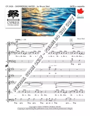 Shimmering Water - Sled - Choral Octavo - SATB A Cappella